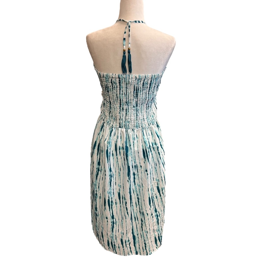 Ellen Weaver Green Tie Dye Tube Dress View 6